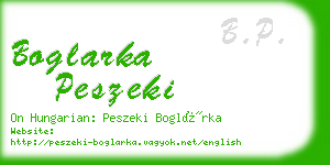 boglarka peszeki business card